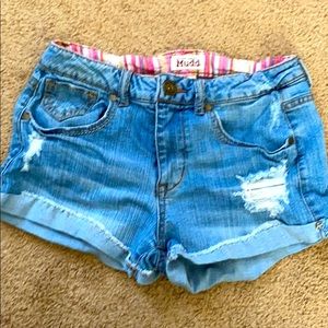 Distressed Denim Shorts